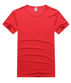 短袖纯色T恤-红色