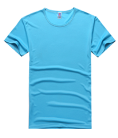 短袖纯色T恤-宝蓝